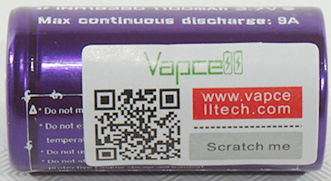 Test Review Of Vapcell Inr Mah Purple Rechargeable